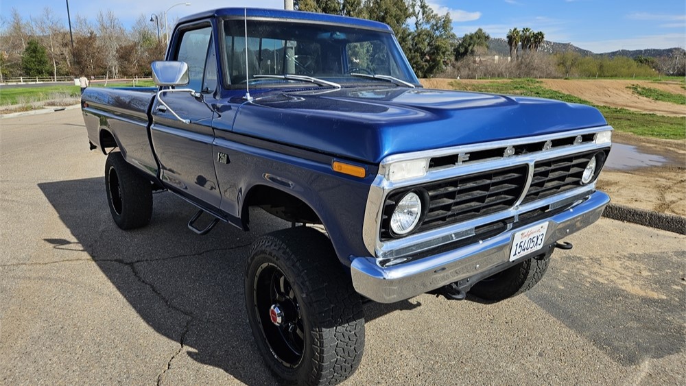 Auction ends Tuesday, May 7th! This four-wheel-drive 1976 Ford F-250 Custom Regular Cab 'Highboy' received a frame-off restoration completed in March 2024. 

l8r.it/rPt1