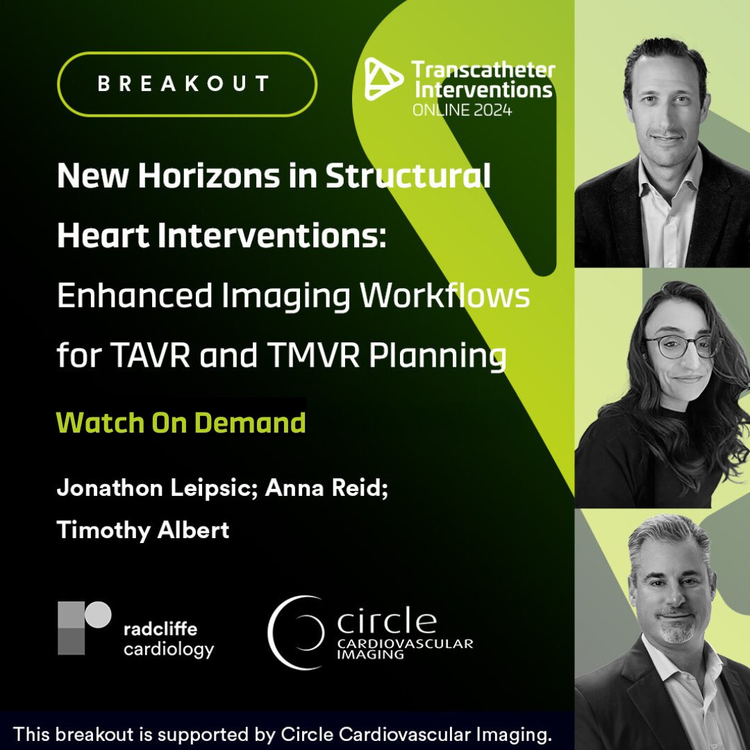Dr Anna Reid, Dr Jonathon Leipsic and Dr Timothy Albert share #TAVR and #TMVR case reviews in this #TIOCongress2024 breakout session on demand ➡️ ow.ly/WqrH50RmiyJ Supported by Circle Cardiovascular Imaging. #Cardiology @Reidmeanna