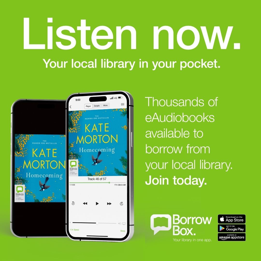 🎧 Sign up to a free library membership account on the App Store or Google Play. Listen now to our Book of the Month. Home Coming by Kate Morton🚪 #BorrowBox #eAudio #LibraryMembership #AppStore #GooglePlay #BookOfTheMonth #HomeComing #KateMorton