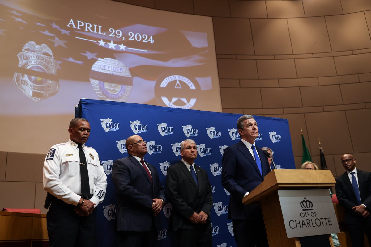 Gov. Roy Cooper speaks during a press conference at the government center this morning. <a href="/theobserver/">The Charlotte Observer</a>