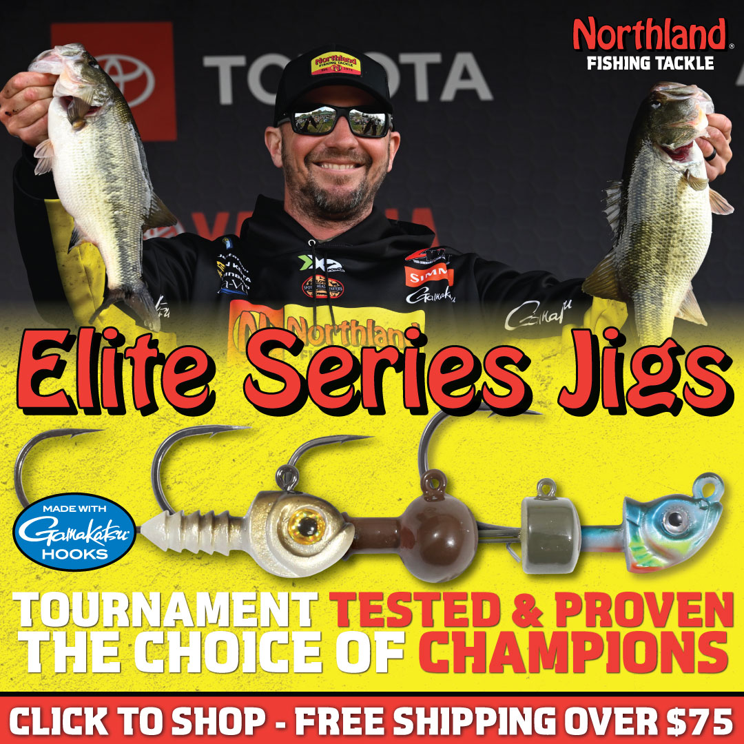 Elite Series Bass Jigs — The Choice of Champions! 👊🎣 #TeamNorthlandTackle Premium Bass Jigs Tournament Tested — All Equipped with Gamakatsu Hooks! Including Smeltinator Jigs, Finesse Football Jigs, Nedster Jigs & more! shop.northlandtackle.com/elite-jigs/