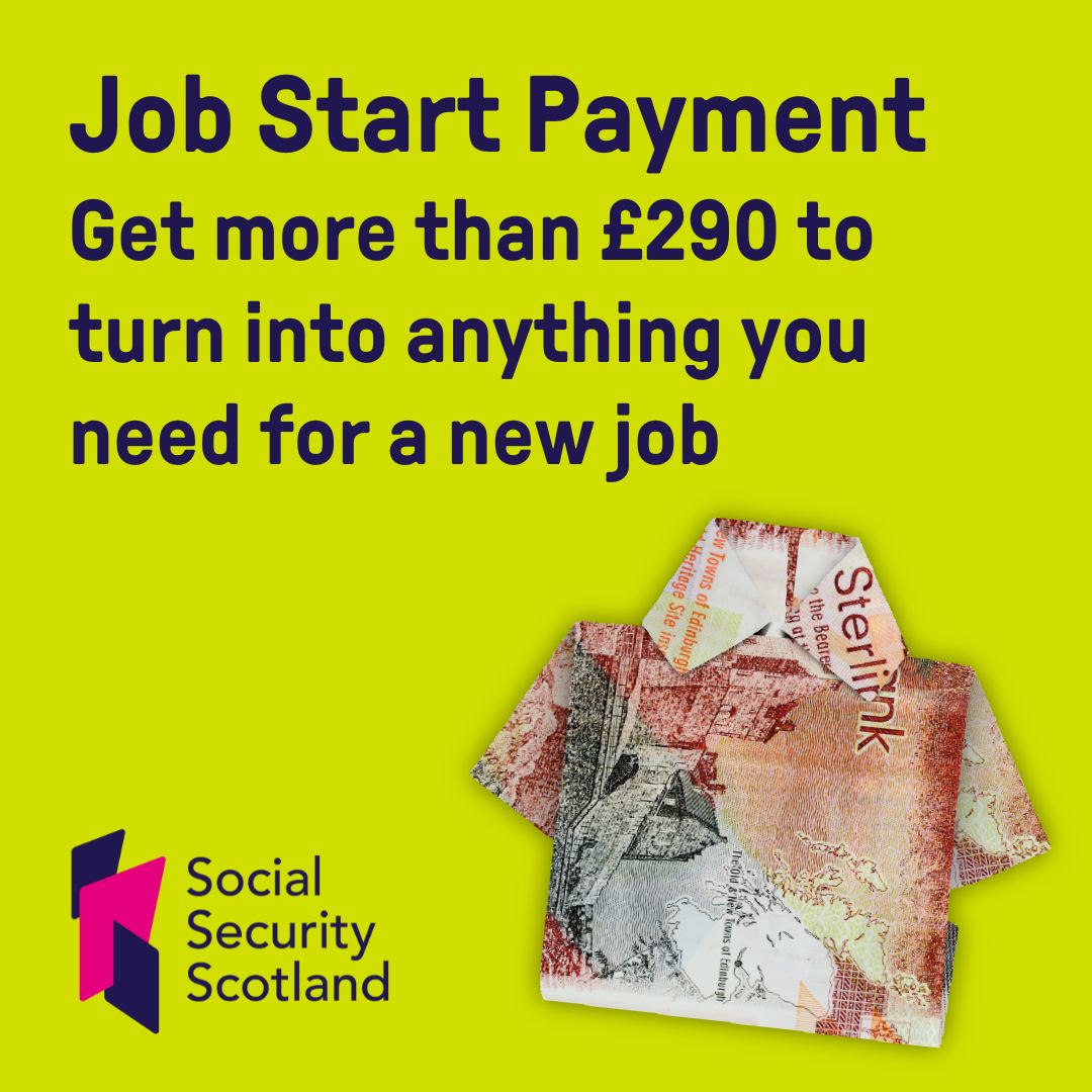 Job Start Payment is a payment of £314.45 (or £503.10 if you are the parent or main carer of a child) to help with the costs of starting a new job. You can apply up to 3 months after the date you got offered the job. Find out more 👉 mygov.scot/job-start-paym…