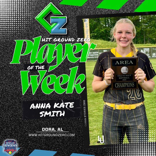 @aksmith_2026 is @hitgroundzero Player of The Week
.667 2RBI 7 Runs Scored 5BB. Defensively 7 chances in the field 4assists and 3 PO

#2024Showdown 
@hitgroundzero 
@LvlUpSportsX