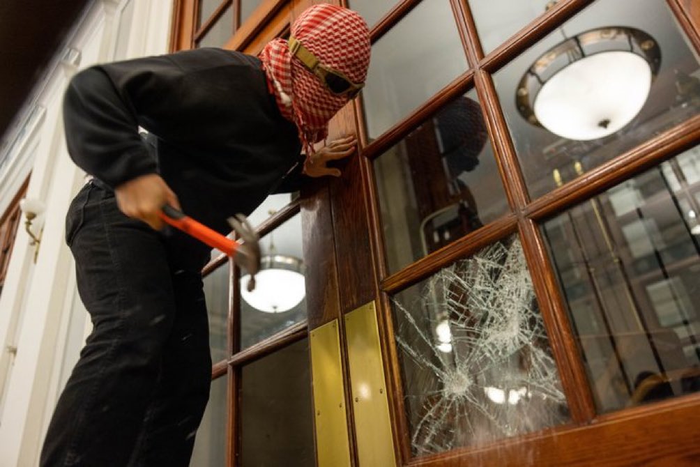 Well, damn. More peaceful Columbia University protestors; just having a little fun, eh?