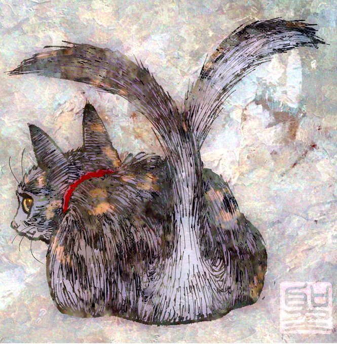 「black cat tail」 illustration images(Latest)