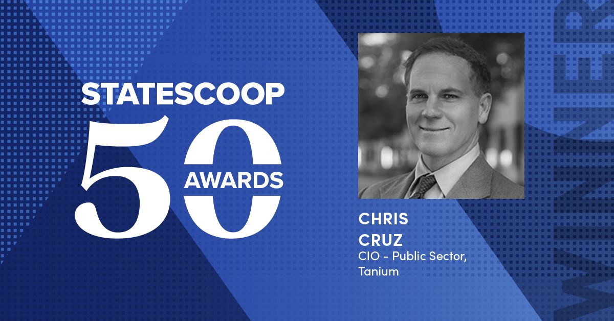 A big congratulations to Tanium Public Sector CIO Chris Cruz for winning the @State_Scoop Industry Leadership of the Year award 👏

Thanks, Chris for continuing to help organizations transform their #cybersecurity and strategy practices. bit.ly/4b8uZlG

#StateScoop50