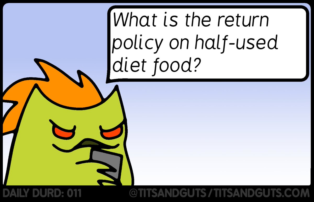 TitsandGuts's tweet photo. Anyone else give up on their new years resolution?
#thedailydurd #titsandguts #tagcomics #webcomic #webcomics #loweffort #comics #comix #dailycomic #dailycomics #millennial #Diet #meme #dietfood #nutrasystem #slimfast https://t.co/jPDyWArJHD