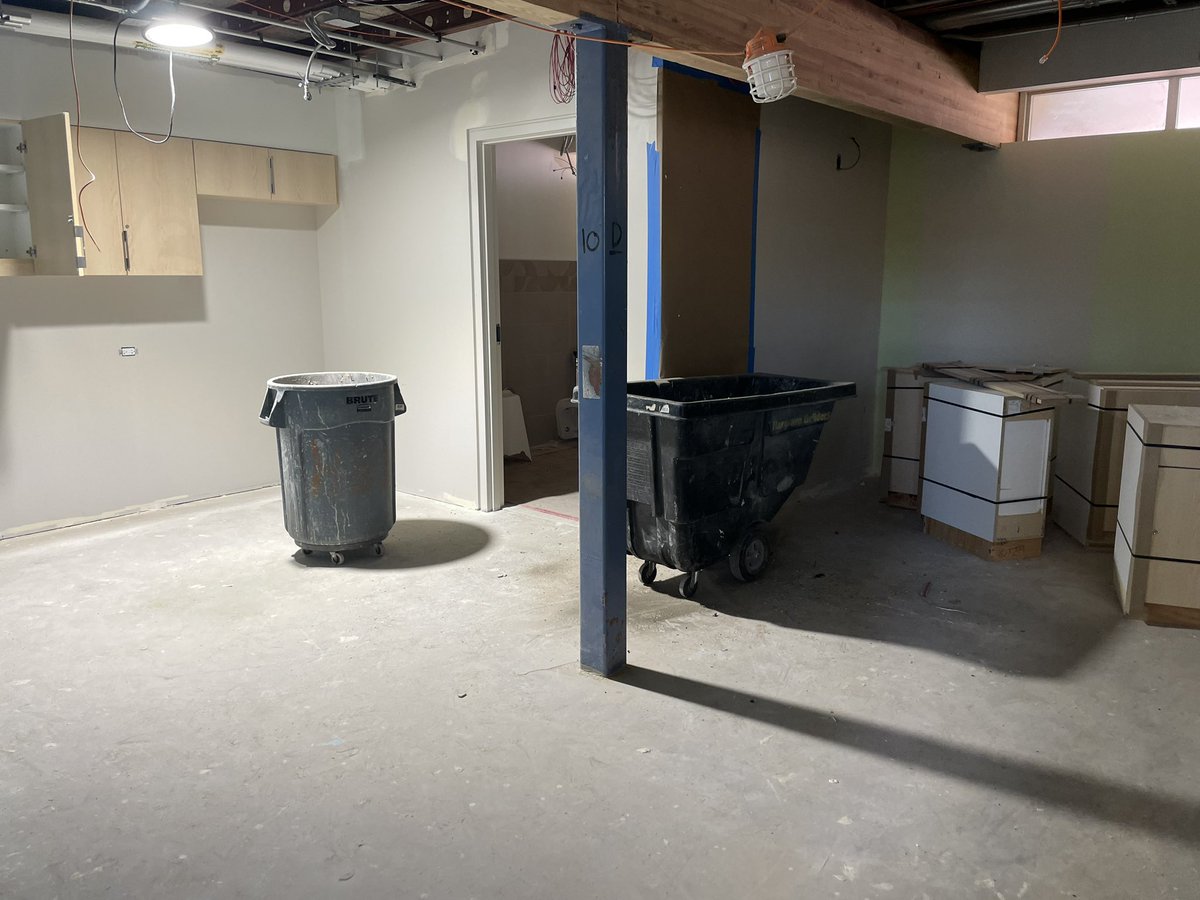 Views of the newly renovated courtyard and nurse’s office at <a href="/IndianTrailScho/">Indian Trail School</a>. The school renovation is coming along nicely! #112leads