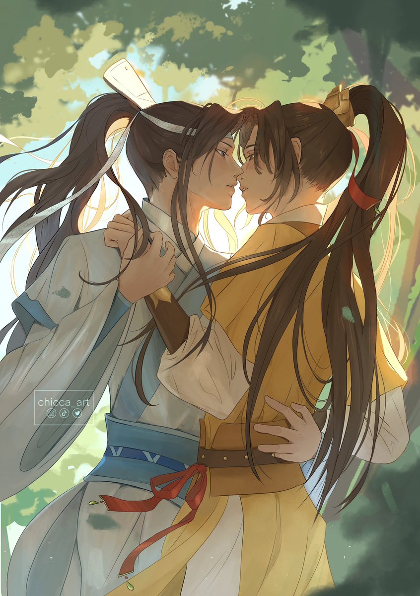 “I promise, I’ll keep you safe from any dangers you can’t handle yourself.”
Thanks @iku_neko  for commissioning me this lovely scene!♥️ 
Based on her fic “Longing of the Peony” on Ao3🥰

#zhuiling #jinling #lansizhui #mdzs #modaozushi #lansizhuixjinling #魔道祖师 #追凌