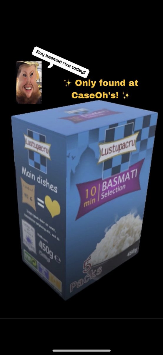 BasmatiFromCase's tweet image. A little self promotion for myself before shop opens! 😜 8am - 9pm at Caseoh’s Grocery!

@CaseOh__