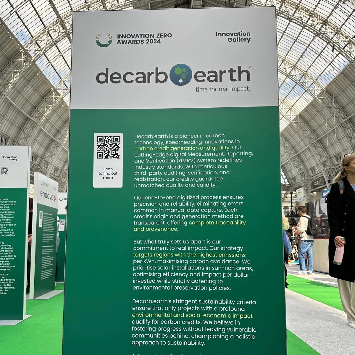 🌿 Highlighting our innovative carbon credit solutions at the UK's largest sustainability conference, Innovation Zero in London! 🌟 

Join us as we lead the way towards a low carbon economy and society. Let's drive change together! 

💚 #InnovationZero #CarbonCredit #DecarbEarth