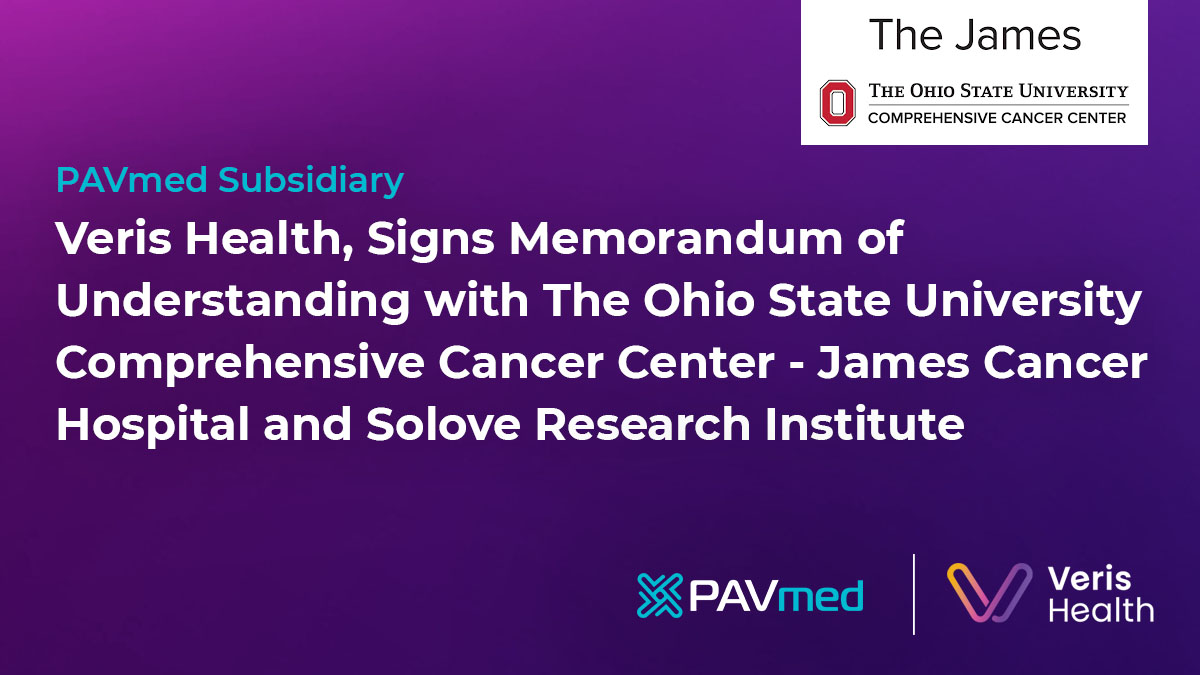 VerisHealth (@verishealth) on Twitter photo <a href="/PAVmedinc/">PAVmed (PAVM)</a> Subsidiary, <a href="/VerisHealth/">VerisHealth</a>, Signs Memorandum of Understanding with <a href="/OSUCCC_James/">The James</a>
Read more:
ir.pavmed.com/2024-04-30-PAV… <a href="/PAVmedinc/">PAVmed (PAVM)</a> Subsidiary, <a href="/VerisHealth/">VerisHealth</a>, Signs Memorandum of Understanding with <a href="/OSUCCC_James/">The James</a>
Read more:
ir.pavmed.com/2024-04-30-PAV…