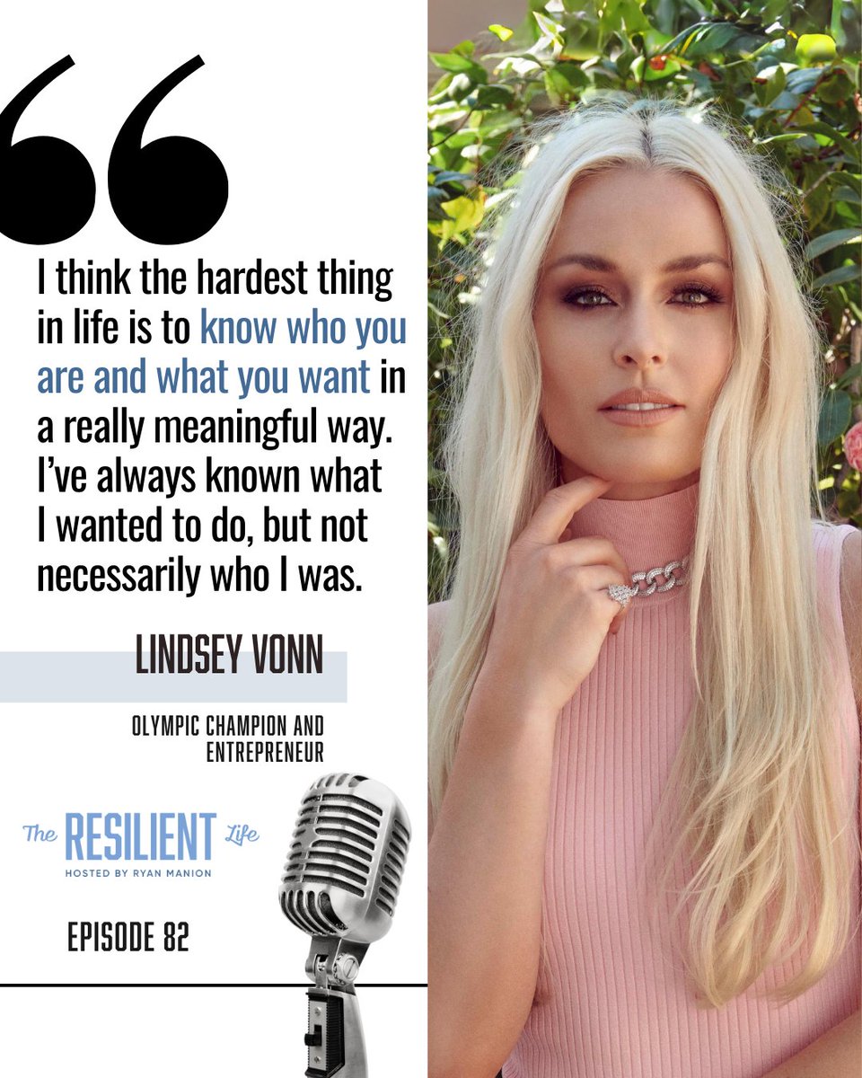 In the newest episode of #TheResilientLife podcast, @lindseyvonn and @rmanion discuss how she found her motivation during tough times, pushed boundaries, and what she has learned throughout her journey. Listen or watch now: 🎙️: bit.ly/49WKM62 📺: bit.ly/3QpKPQO
