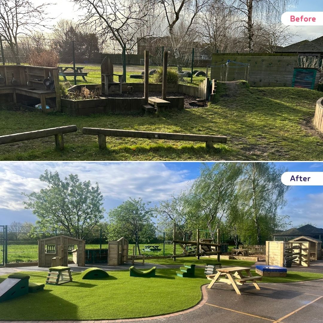 #Transformation ✨ It's always great to look back at before pictures to see just how much of a glow up the playgrounds have had! 😍 @manorleasinfant Lincoln 📍 We have plenty more transformations pending 👀 #togetherbetter