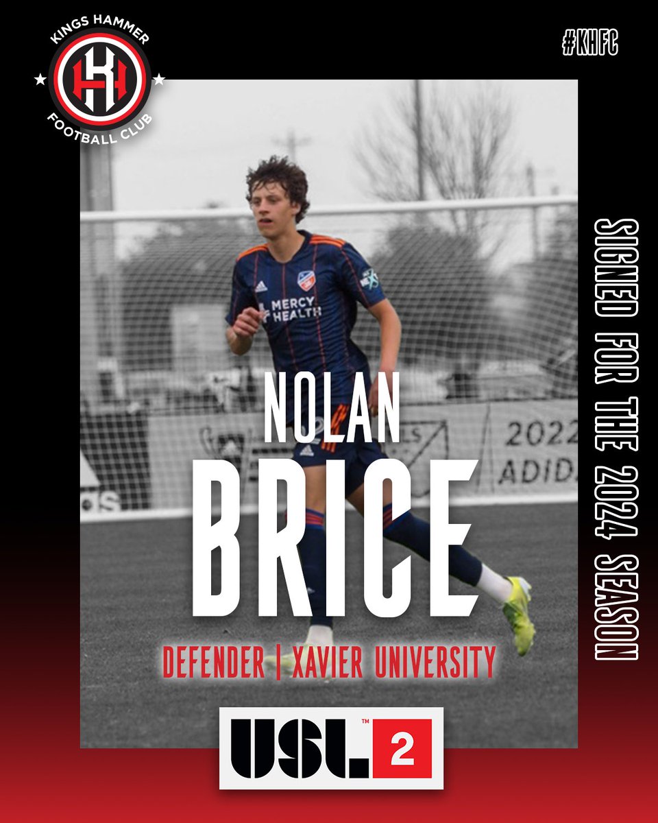 Kings Hammer FC (@kingshammerfc) on Twitter photo Welcoming two former <a href="/FCCincyAcademy/">FC Cincinnati Academy</a> members to our <a href="/uslleaguetwo/">USL League Two</a> roster for 2024. 👏👏 We’re excited to add goalkeeper, Jack Maxom and defender, Nolan Brice to the squad. #Path2Pro Welcoming two former <a href="/FCCincyAcademy/">FC Cincinnati Academy</a> members to our <a href="/uslleaguetwo/">USL League Two</a> roster for 2024. 👏👏 We’re excited to add goalkeeper, Jack Maxom and defender, Nolan Brice to the squad. #Path2Pro