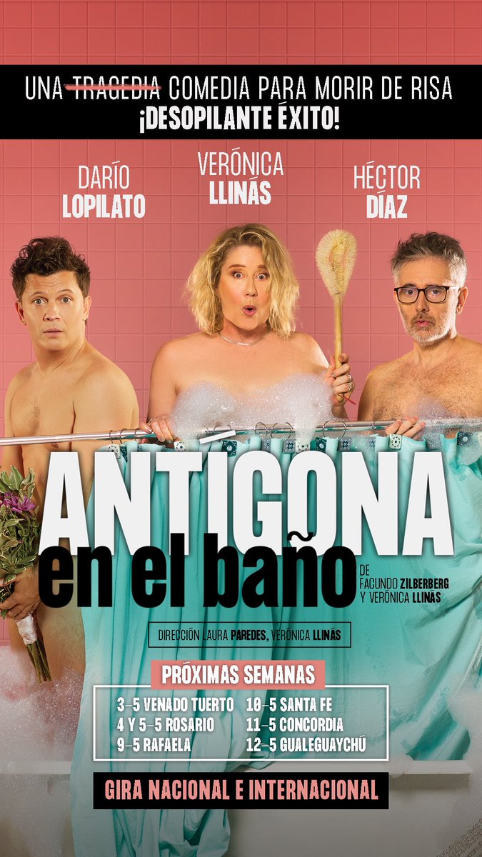 GIRA GIRA GIRA 
Acá próximas semanas👇👇👇👇
Entradas: 
linktr.ee/antigonaobra
#AntigonaEnElBaño 
Se agradece difusión! ❤️