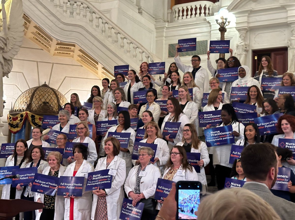 Nurse Practitioners are the #ProvenSolution to Pennsylvania's healthcare access crisis!

Watch the #LobbyDay livestream: pcntv.com/channel-8/

#LobbyDay #PCNP #AccessToCare #NursePractitioners #FullPracticeAuthority #CareForPA