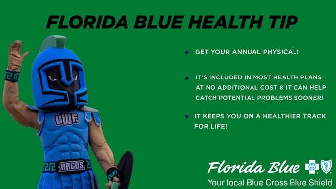 Thank you @FLBlue for sponsoring the Argonauts and for providing the health tip of the month! #GoArgos