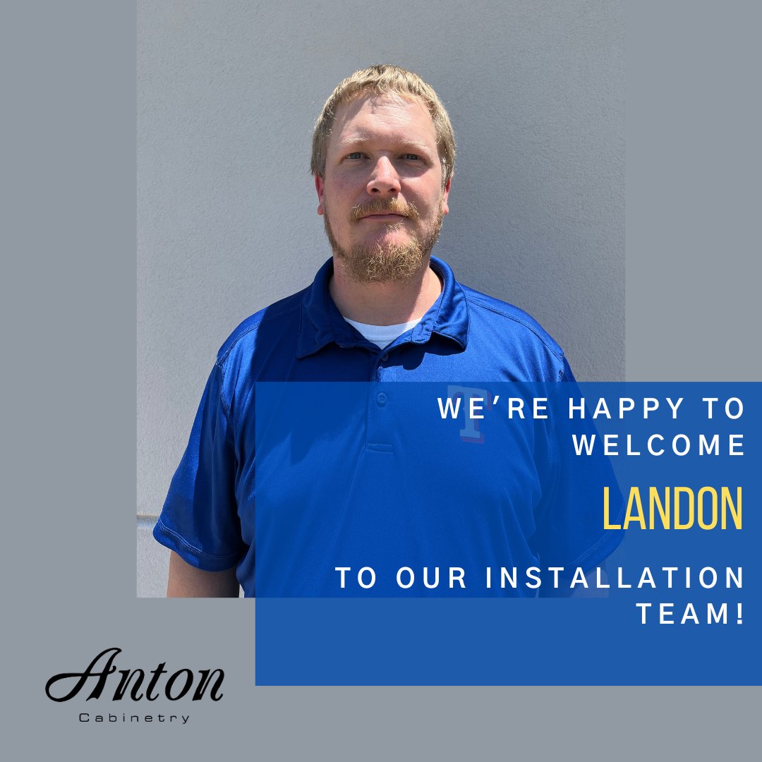 Landon is our newest Installer- let's welcome him today!

#antoncabinetry #qualityindesign #morethanmillwork #skilledtrades #welcomewednesday #architecturalmillwork #woodworking #customcabinetry #newhire #nowhiring #joinourteam #employeeappreciation