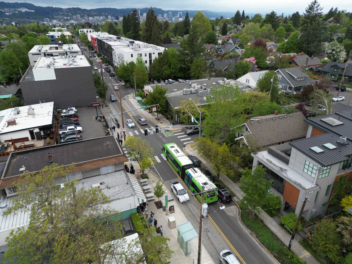 Portland’s FX2 on Division: a frequent local bus route upgraded with better stops, stop consolidation, traffic signal priority, better passenger information, and branding. We need more of this all over the US — and we need to figure out how to build it much more quickly.