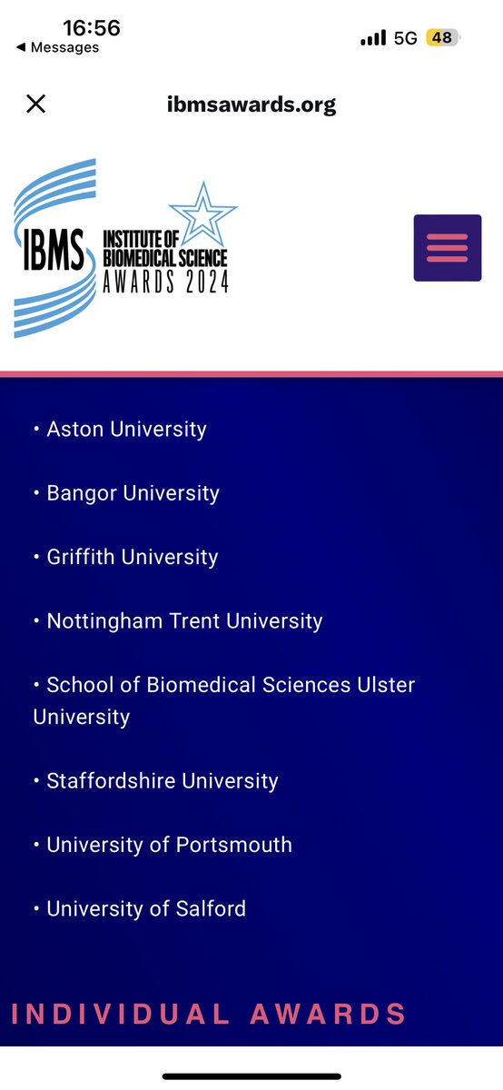 Woo- whoooo! @NottmTrentUni @NTUBIOSCIENCES We have been shortlisted! Just look at the line up - some tough competition @IBMScience #IBMSAwards2024