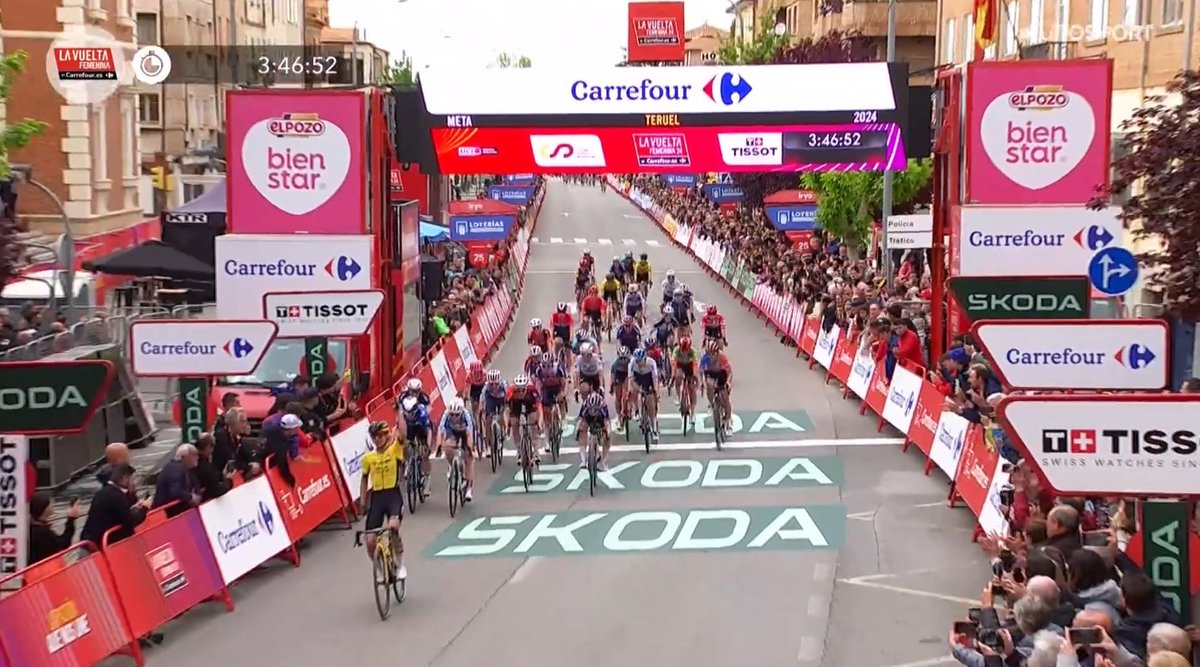 Movistar Team (@movistar_team) on Twitter photo 🇪🇸 #LaVueltaFemenina
It's a nice 3rd place for Olivia Baril on stage three of <a href="/lavueltafem/">La Vuelta Femenina by Carrefour.es</a> in Teruel!
A fantastic set-up by <a href="/JekaaEric/">Jelena Erić</a>, <a href="/sheyarcoiris/">Sheyla Gutierrez Ruiz</a> and all of the Blues heading into the tricky finish, as <a href="/LianeLippert/">Liane Lippert</a> -also near the top-ten- and Olivia sought for the bonus 🇪🇸 #LaVueltaFemenina
It's a nice 3rd place for Olivia Baril on stage three of <a href="/lavueltafem/">La Vuelta Femenina by Carrefour.es</a> in Teruel!
A fantastic set-up by <a href="/JekaaEric/">Jelena Erić</a>, <a href="/sheyarcoiris/">Sheyla Gutierrez Ruiz</a> and all of the Blues heading into the tricky finish, as <a href="/LianeLippert/">Liane Lippert</a> -also near the top-ten- and Olivia sought for the bonus