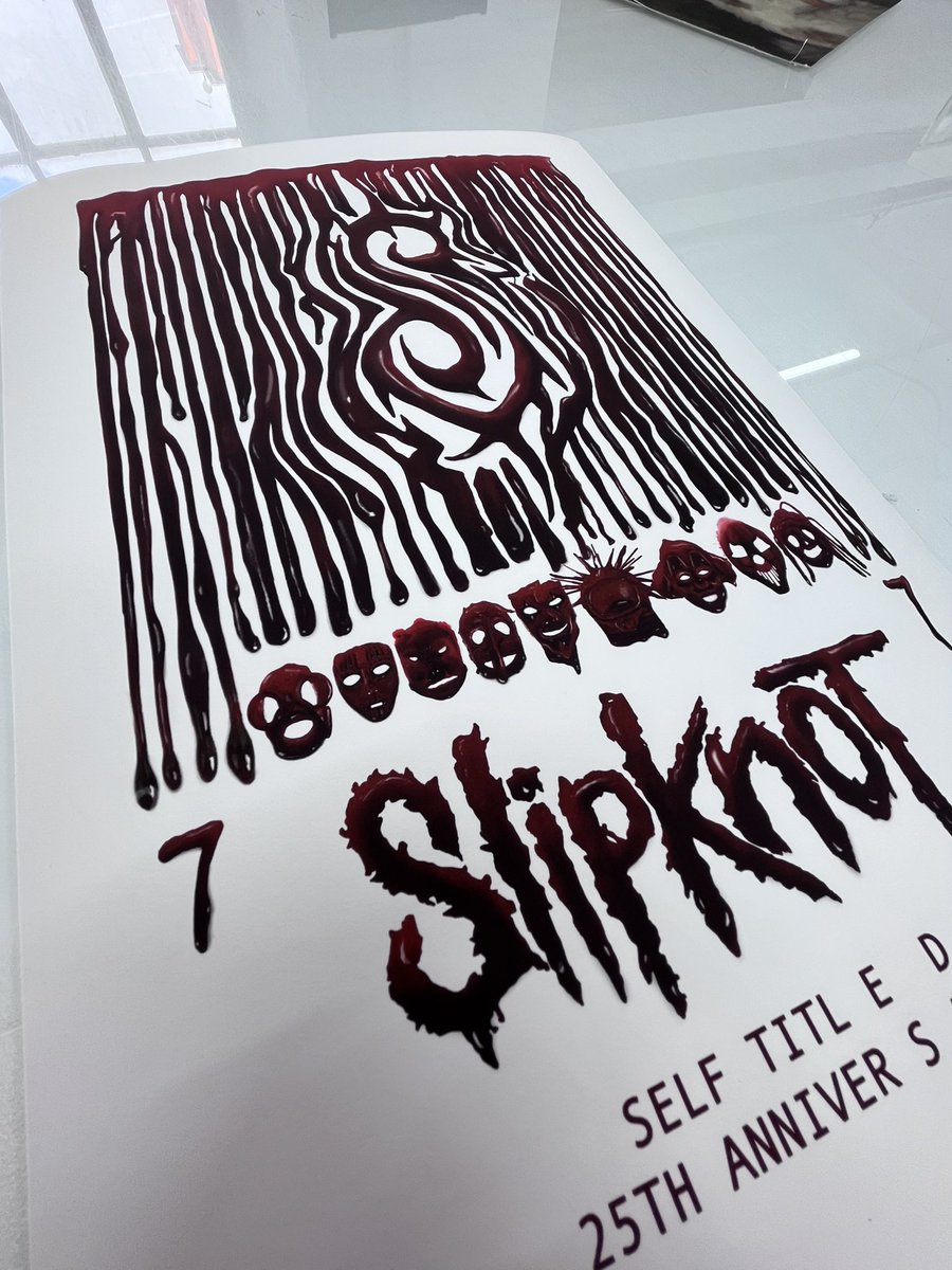 As #Slipknot are trending, here’s a fan poster I made for their 25th Anniversary of the self titled album