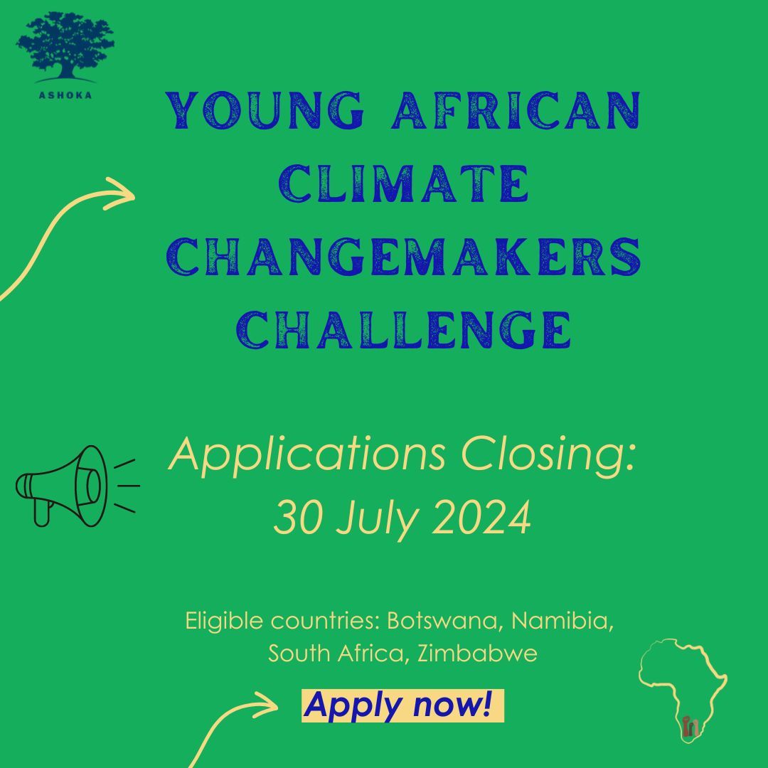 Calling all young changemakers between the ages of 16 – 25! The ‘Young African Climate Changemakers’ Challenge is now live! Join the charge for a greener, more sustainable future – Apply today! changemkrs.org/YACC-Challenge #YACCChallenge #ChangemakerChallenge