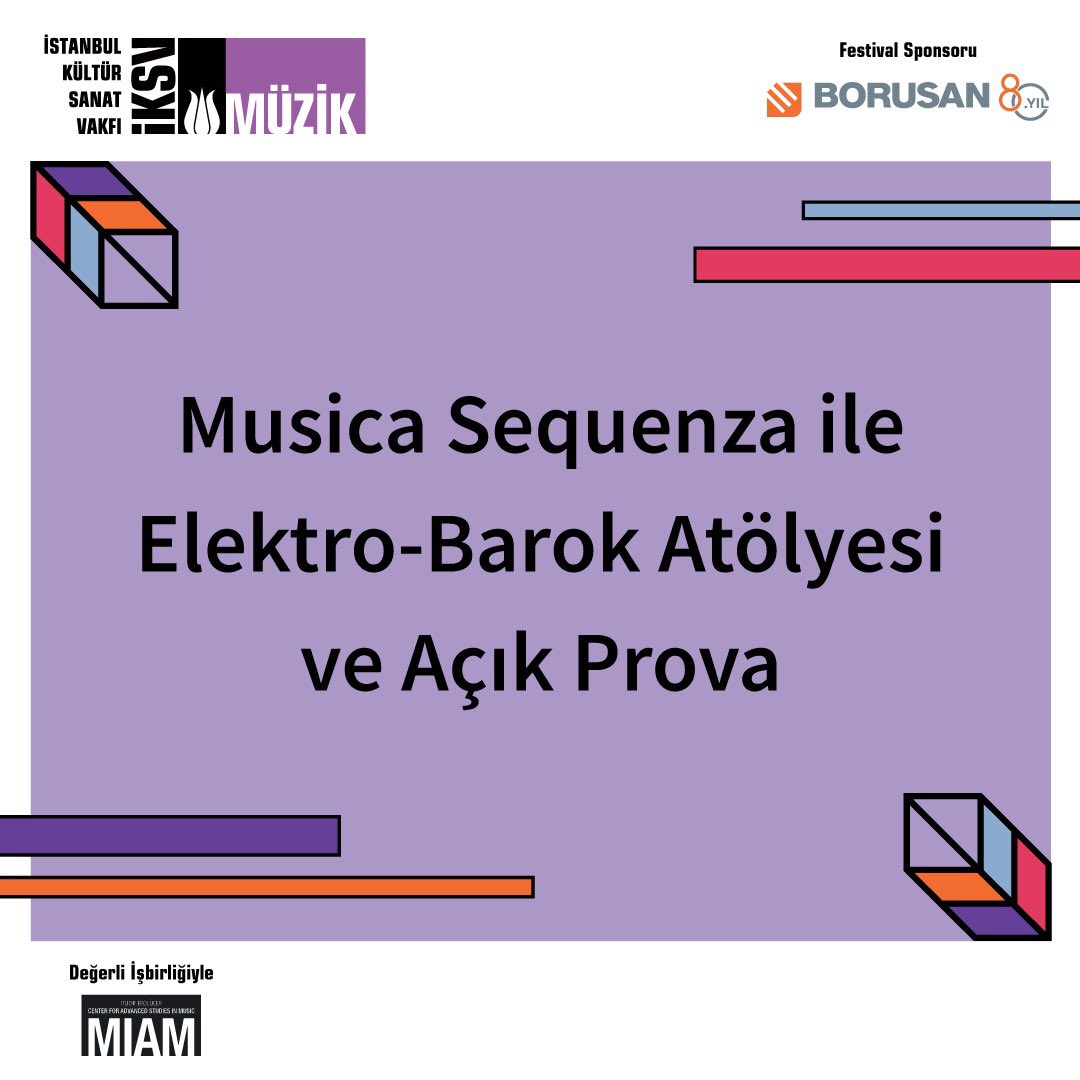 Musica Sequenza’nın kurucusu Burak Özdemir’in yürütücülüğünü üstleneceği, topluluk üyelerinin de katılımıyla gerçekleştirilecek bu atölye, elektro-akustik müziği odağına alıyor. 🎶 🔗 Rezervasyon ve bilgi için muzik.iksv.org