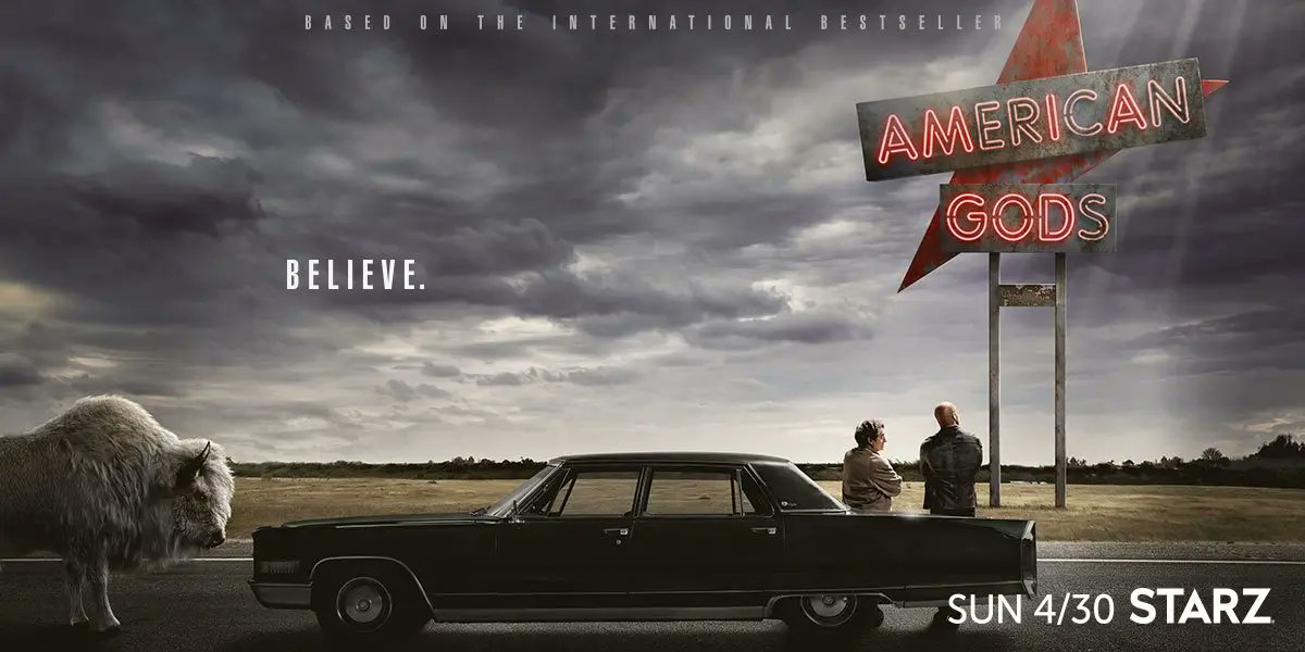 📺Today TV History: AMERICAN GODS #AmericanGods Premiered 2017 @STARZ Starring #IanMcShane @MrRickyWhittle @schreiber_pablo @GillianA #EmilyBrowning @CrispinGlover @BruceJLangley @TheOrlandoJones @YetideBadaki @TheStormare @Cloris_Leachman About bit.ly/2apfk2r