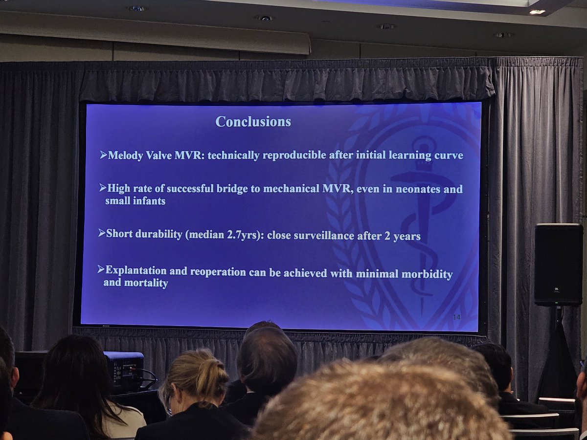 'The Melody has a high rate of successful bridge .. After 2 years, close surveillance of the valve is necessary.' Dr. Osami Honjo @SKHeartCentre @UofTCVsurgery discusses the use of the Melody valve for mitral valve replacement in infants. #AATS2024