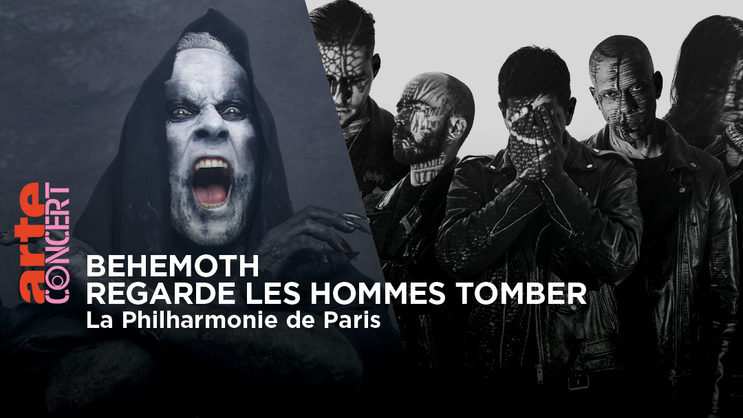 La Philharmonie de paris passe en mode Black metal ! 🔴 Ce soir à 20h | Regarde les hommes tomber : bit.ly/ArteRLHT 🔴 Ce soir à 21h30 | Behemoth : bit.ly/ArteBehemoth 👋 @BehemothBand - @rlhtband - @philharmonie