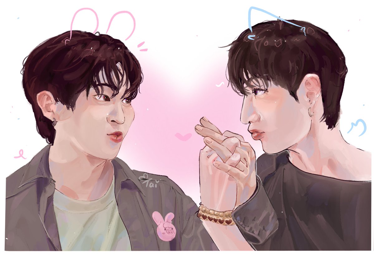 A little kiss? 

🐺🐷🐰 #twochan #binchan #changbin #bangchan