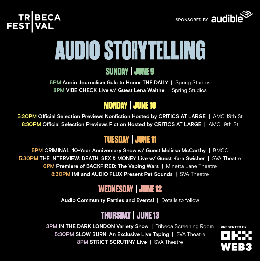 Tickets available NOW! —> tribecafilm.com/audio See you in June!