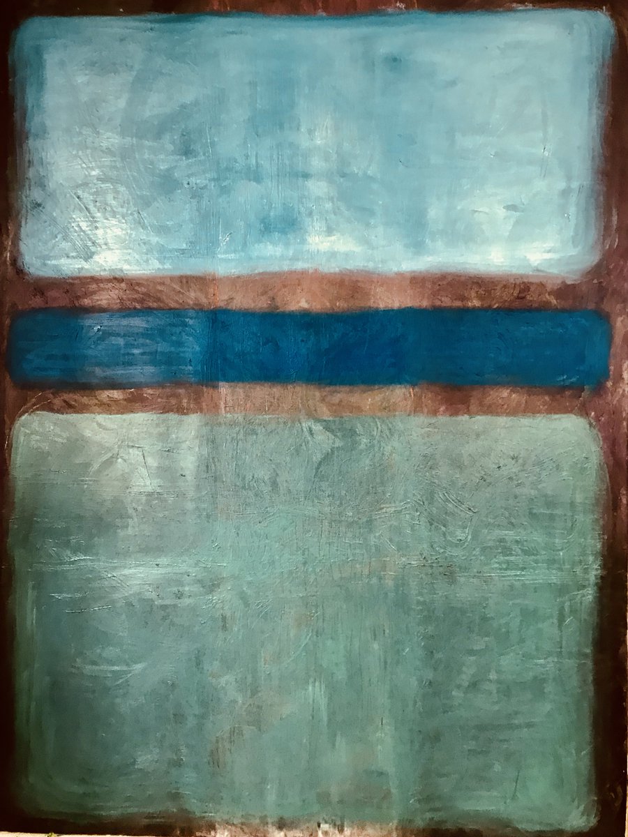 Mark Rothko 
(1903-1970)

”I am here to make you think.
……
I am not here to make pretty pictures!”

#quote #art #artwork #abstractartwork #colorfieldpainting

This  oil  painting  is  my  creation in honor of the  great  artist,  Mark  Rothko.