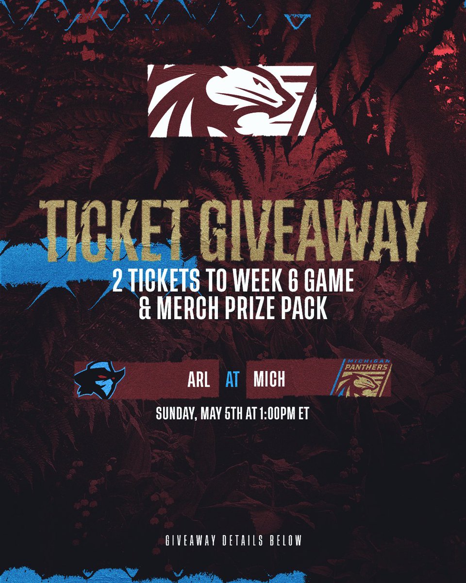 _PanthersUFL's tweet photo. IT’S GIVEAWAY TIME, PANTHERS FANS!! 🐾
Here’s your chance to win 2 FREE tickets to Sunday’s home game AND a Panthers merch pack! How to enter:
▫️ like this tweet
▫️ repost this tweet
▫️ tag who you’d bring to the game in the comments 
▫️ that’s it!

The winner will be selected on Thursday, May 2nd at 10am. Winners MUST be following @USFLPanthers 🤝