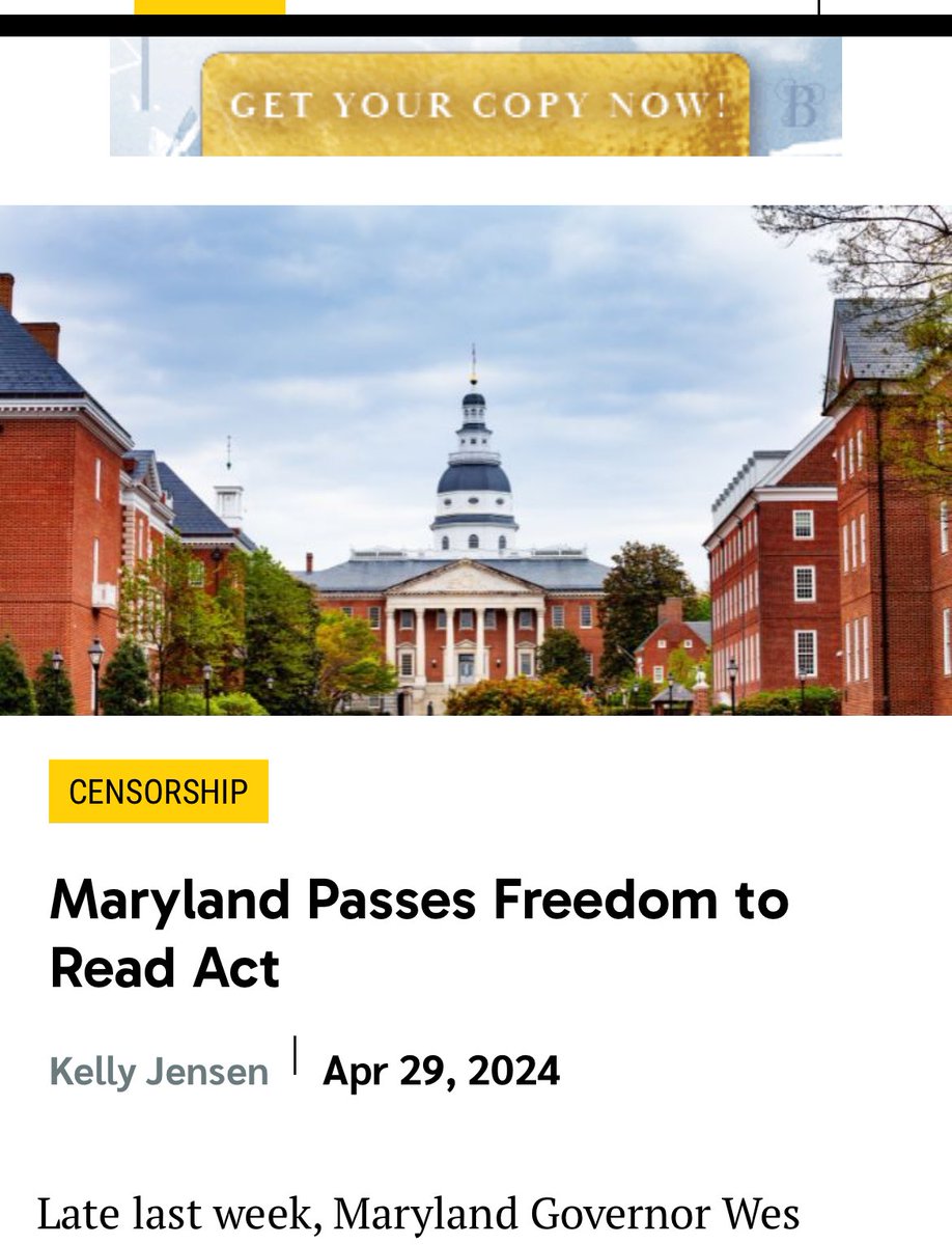 Maryland had a good Governor!! Freedom to read act passes into law! Fuck Ron DeSantis on his book bans in Florida!