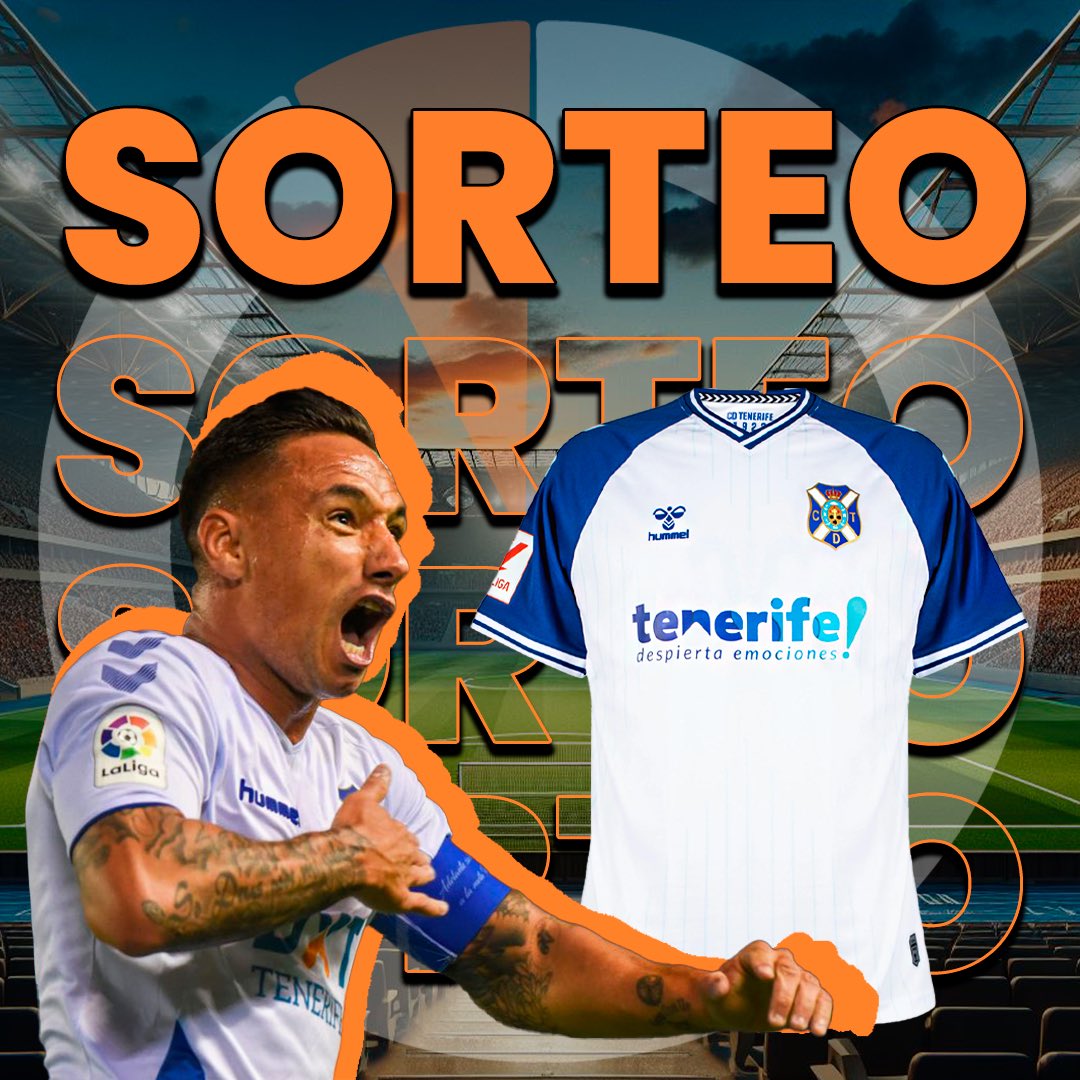 👕‼️SORTEO '1 CAMISETA DEL CLUB DEPORTIVO TENERIFE' FIRMADA POR SUSO SANTANA‼️👕 👉🏽 Para participar sigue los pasos indicados en nuestra última publicación de Instagram @unahoramenostv 🤞🏽 ¡¡Mucha suerte a tod@s!! 🍀🍀🍀 🎥 @Videoreportcan 📺 @RTVCes #sorteo #canarias