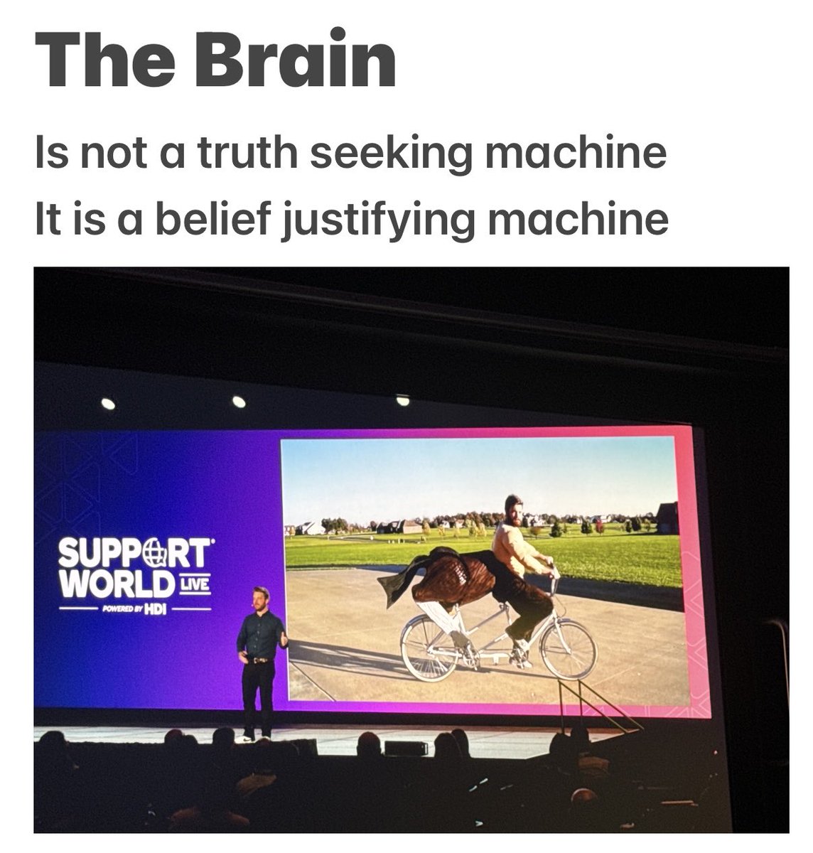 Kyle Scheele - what a fun keynote speaker- #supportworld ⁦<a href="/ThinkHDI/">HDI Team</a>⁩