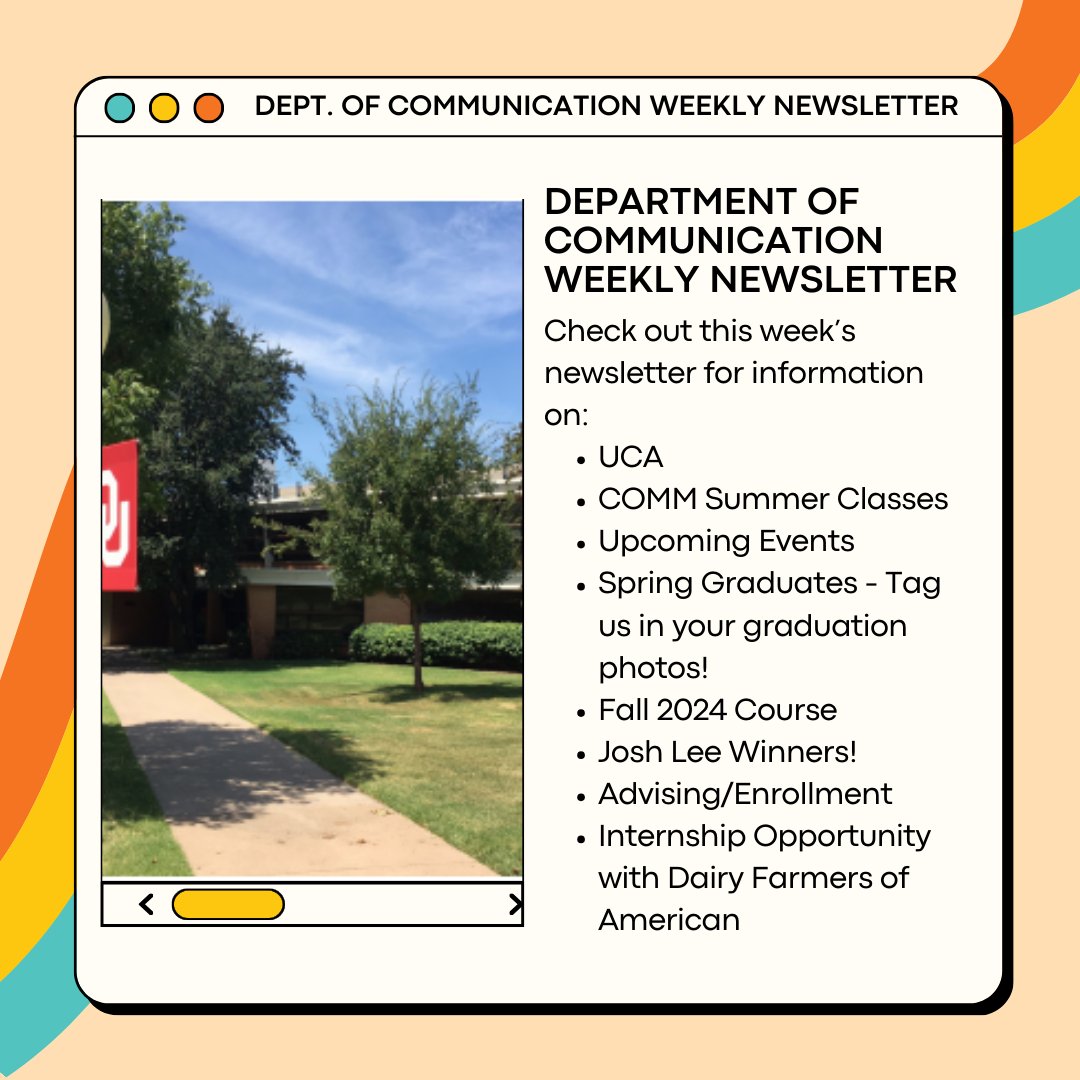 OU Comm Dept tweet media