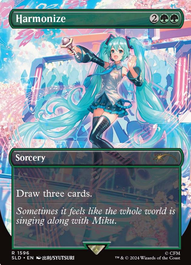 It was announced that Hatsune Miku is collaborating with Magic: The Gathering