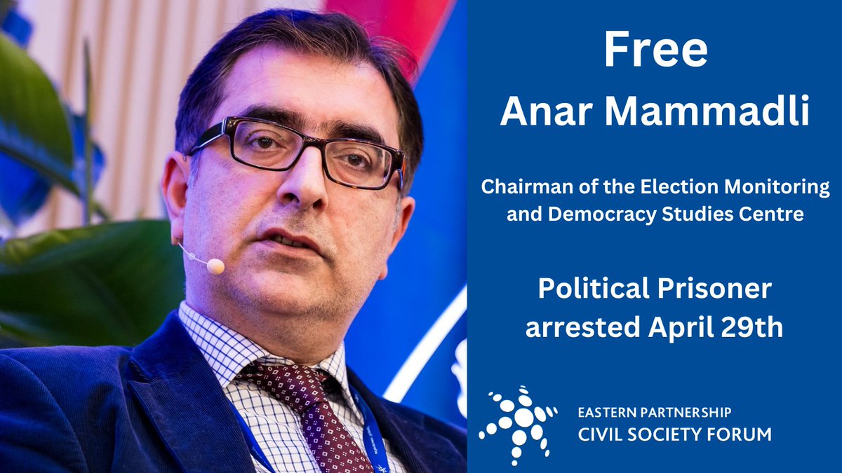 ‘When the government wants to arrest someone, it will find a reason’ These were the words of Anar Mammadli only a few days before his arrest. We urge the Azerbaijani authorities to release him and all our colleagues, HRDs, journalists and activists behind bars!