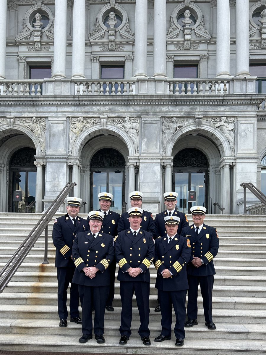 Plymouth County Chiefs meeting today with lawmakers on #capitolhill on the importance of continuing to fund AFG and SAFER grants along with increased funding for FF mental health, cancer treatment, and lithium-ion battery issues.