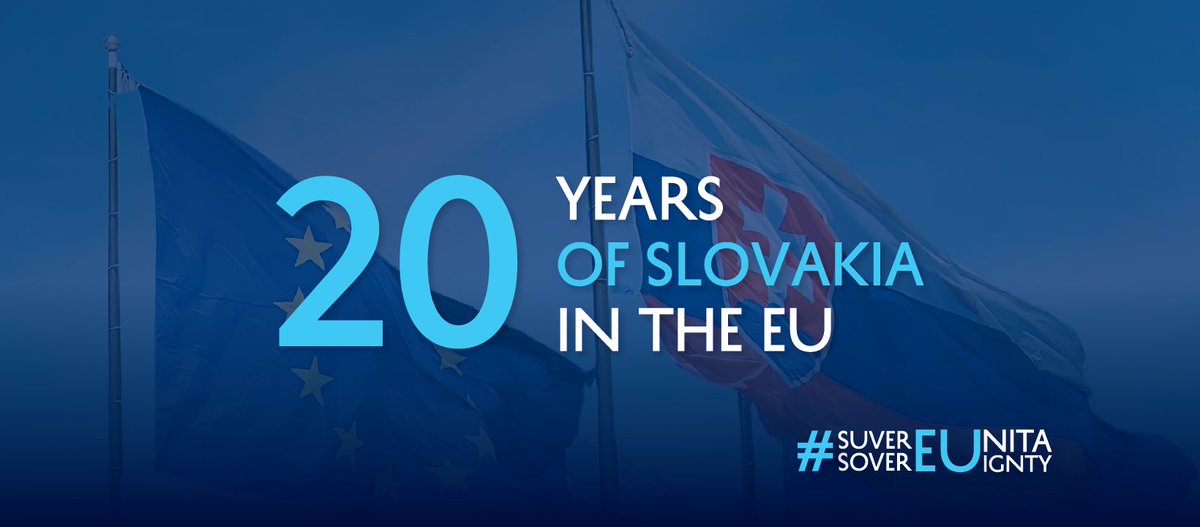 On 1 May 2004, #Slovakia and 9 other countries joined the #EU. Being a member 🇸🇰🇪🇺 positively affected everyday life of our citizens. A unique contribution to our prosperity, growth and stability. #EU #Slovakia #20YearsTogether