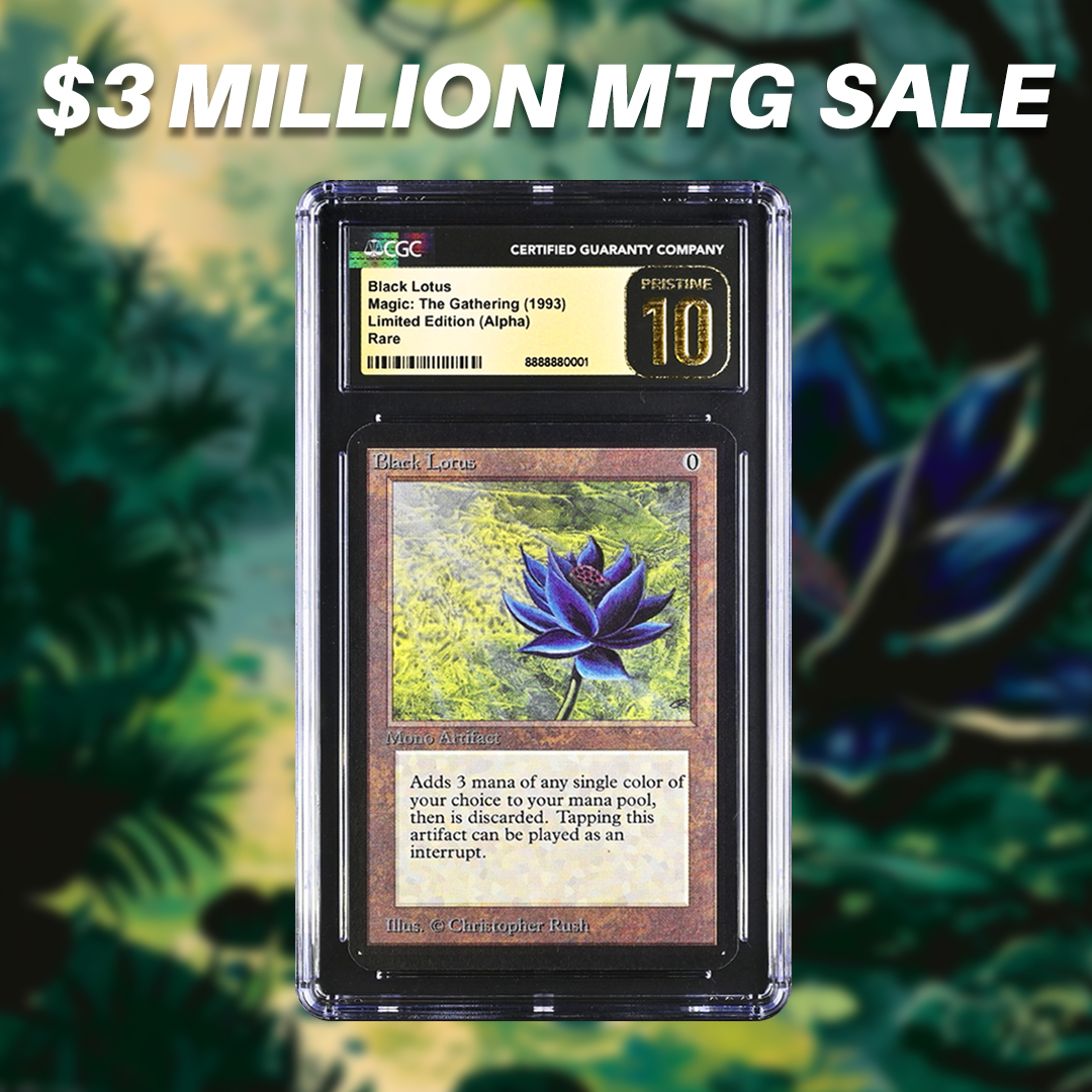 What would you do with $3M? 💰 Yesterday saw a record-breaking sale of a Magic: The Gathering card, surpassing Post Malone's $2M buy of the 1/1 The One Ring card last year. The Alpha Black Lotus card was sold by Adam Cai – one of the biggest MTG collectors – in a private sale.