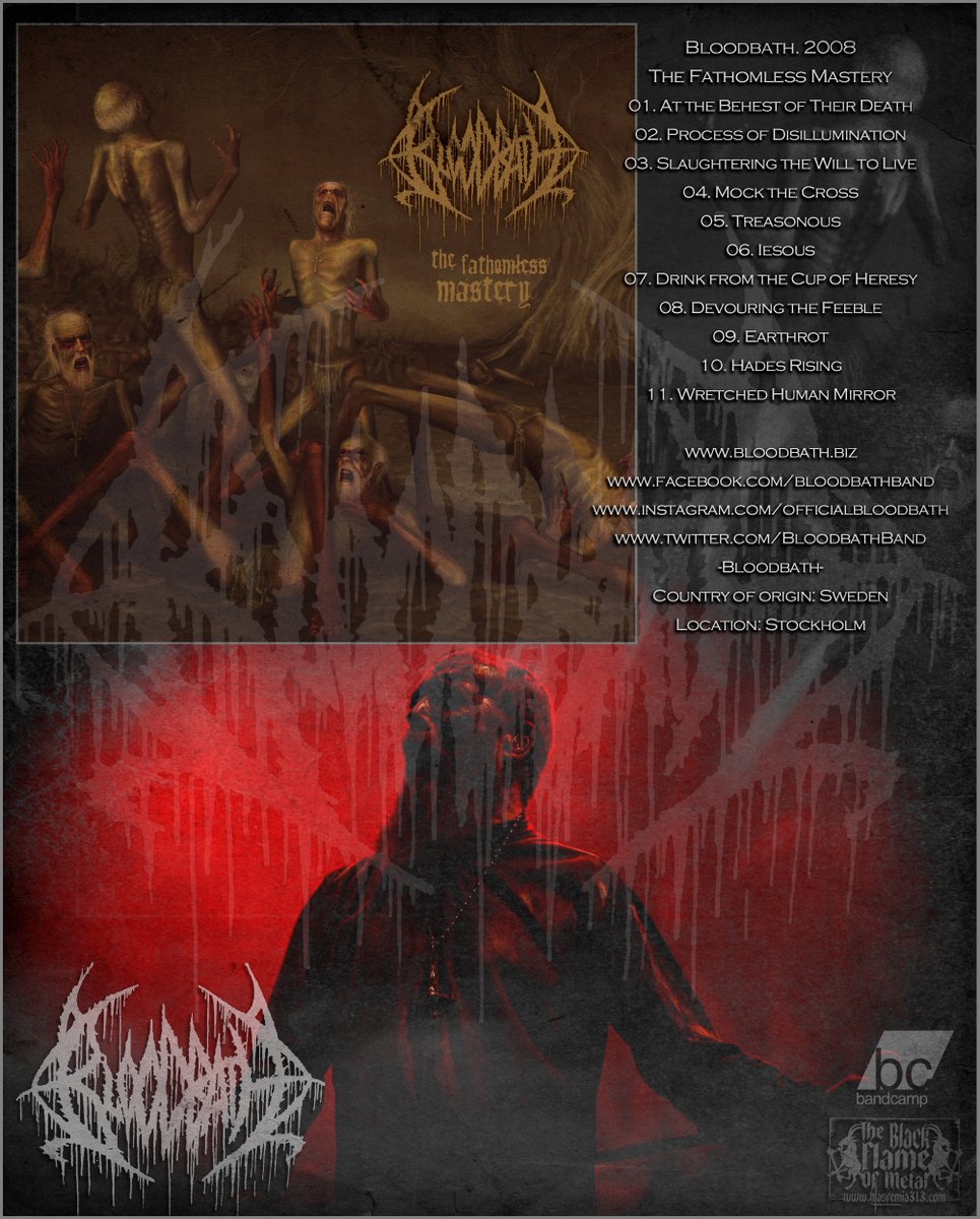 Bloodbath. 2008 / The Fathomless Mastery
blasfemia313.blogspot.com/2024/04/bloodb…
#BlackMetal #blackdeath #BlackMetalRaw #BlackMetalBlasphemy #BlackMetalSatanism #blackdeathmetal #deathmetal #extrememetal #metal #metalmusic #BrutalDeathMetal #blasfemia313 #TheBlackFlameOfMetal