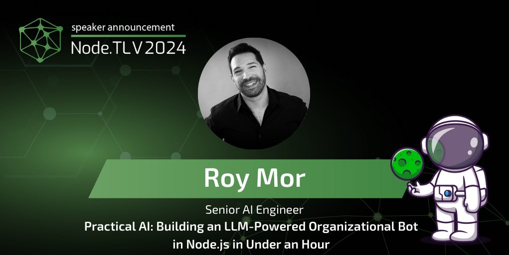 We are proud to announce that Roy Mor will be speaking at #NodeTLV24! Check out the full agenda at nodetlv.com
