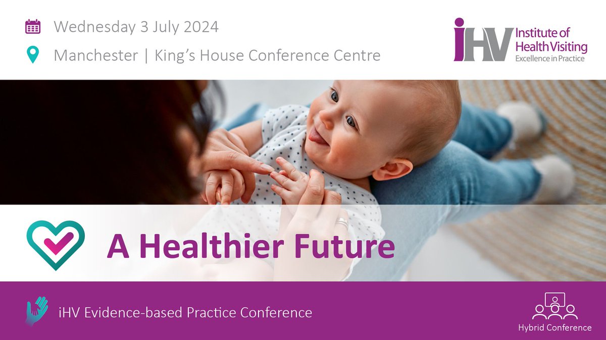 Have you seen the programme for our #iHVEBP2024 Conference, taking place on 3 July? It's set to be a fantastic event, full of insightful presentations from our wonderful experts & speakers: buff.ly/43zwGWw Book your place today! #HealthVisiting