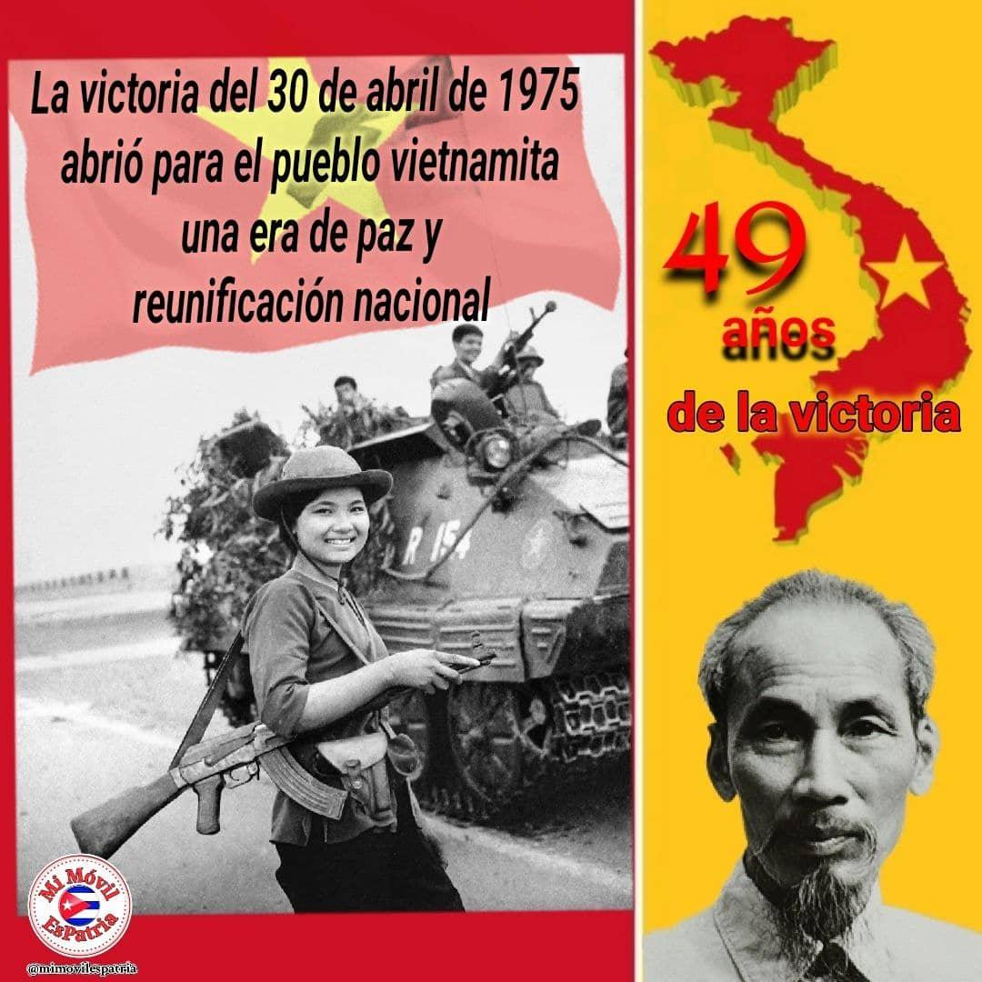 En el 49 aniversario de la victoria de #Vietnam llegue la felicitación de las mujeres cubanas a este heroico pueblo en el que sus valerosas mujeres han sido imprescindibles en el proceso de desarrollo. #Cuba 🇨🇺 #MujeresEnRevolución