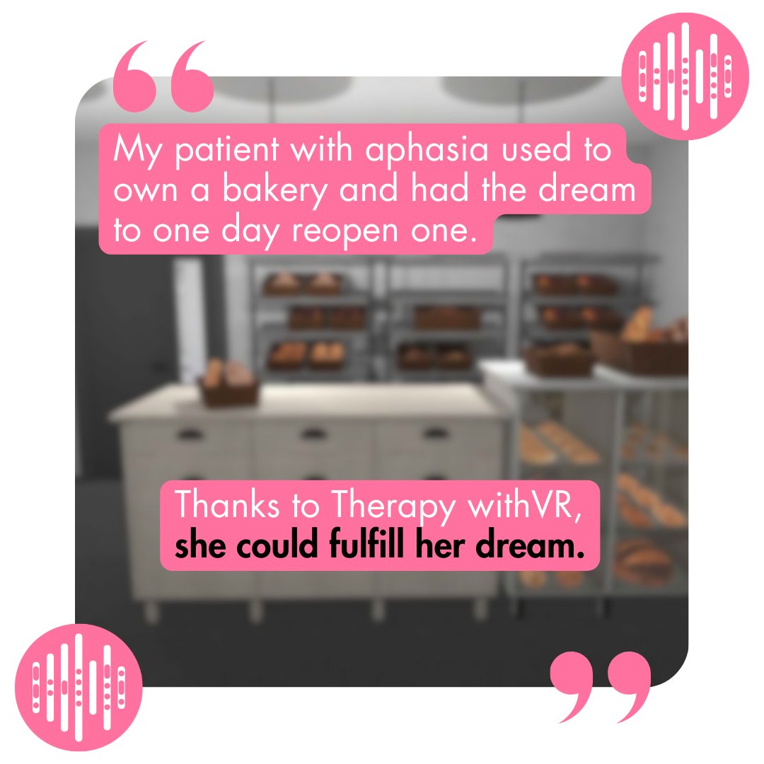 'Thanks to Therapy withVR, she could fulfill her dream.'

Our speaking situations are supporting individuals in many ways!

Could the individual you work with be next?

Email us at hello@withvr.app

#slp #slpeeps #slp2be #speechtherapy #speechlanguagepathology